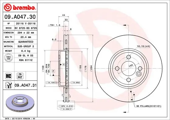 BRECO féktárcsa - BS 8725 - TothCarparts