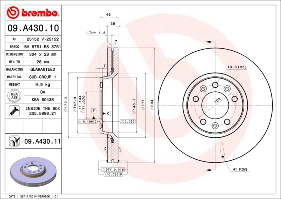 BRECO féktárcsa - BS 8761 - TothCarparts