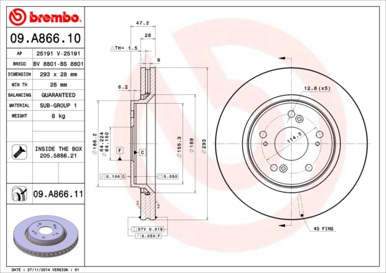 BRECO féktárcsa - BS 8801 - TothCarparts
