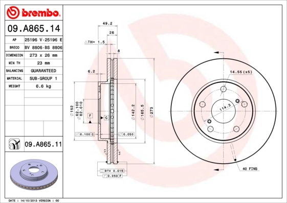 BRECO féktárcsa - BS 8806 - TothCarparts