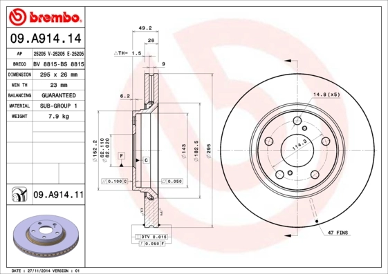 BRECO féktárcsa - BS 8815 - TothCarparts