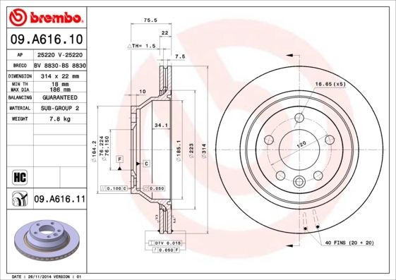 BRECO féktárcsa - BS 8830 - TothCarparts
