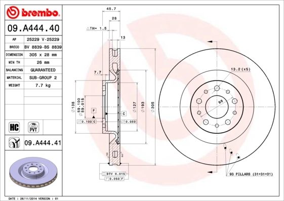 BRECO féktárcsa - BS 8839 - TothCarparts