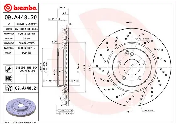 BRECO féktárcsa - BS 8852 - TothCarparts