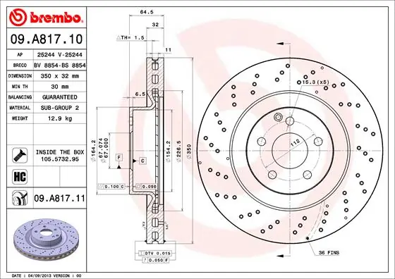 BRECO féktárcsa - BS 8854 - TothCarparts