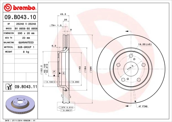 BRECO féktárcsa - BS 8858 - TothCarparts