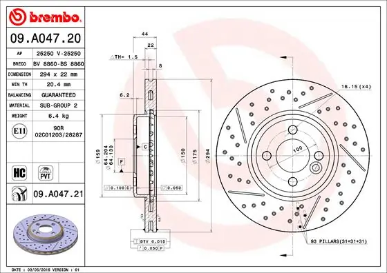 BRECO féktárcsa - BS 8860 - TothCarparts