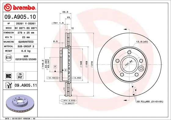 BRECO féktárcsa - BS 8871 - TothCarparts