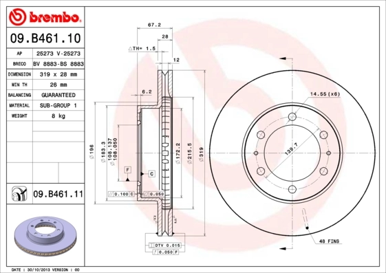 BRECO féktárcsa - BS 8883 - TothCarparts