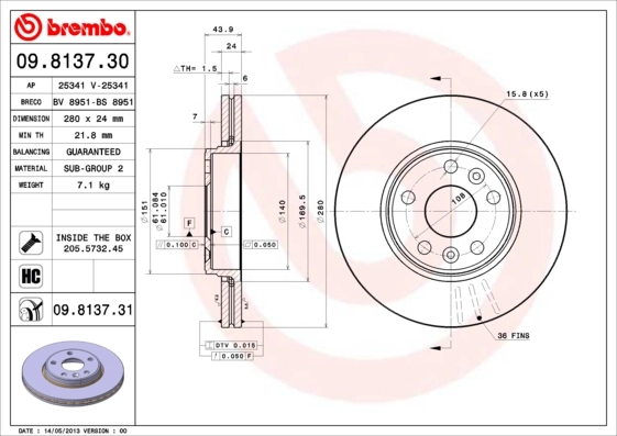 BRECO féktárcsa - BS 8951 - TothCarparts