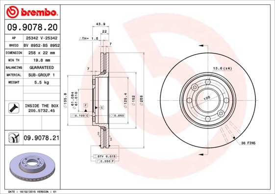 BRECO féktárcsa - BS 8952 - TothCarparts