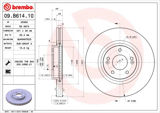 BRECO féktárcsa - BS 8972 - TothCarparts