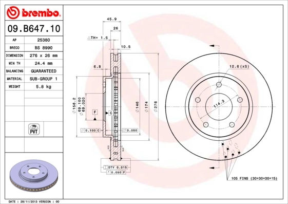 BRECO féktárcsa - BS 8990 - TothCarparts