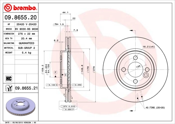 BRECO féktárcsa - BS 9030 - TothCarparts