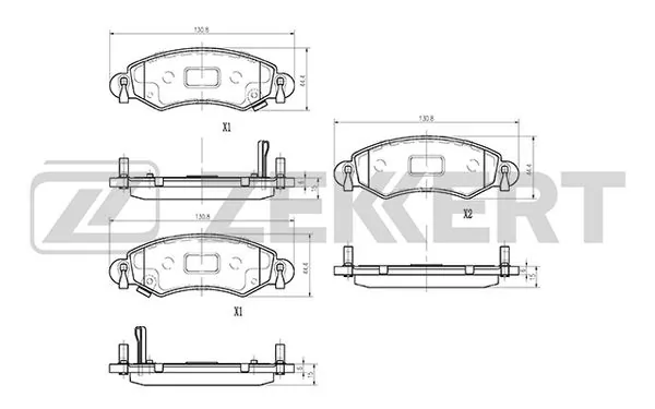 ZEKKERT fékbetétkészlet, tárcsafék - BS-1222 - TothCarparts