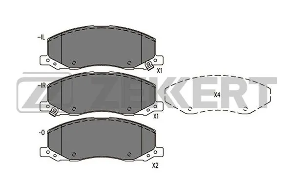 ZEKKERT fékbetétkészlet, tárcsafék - BS-1290 - TothCarparts