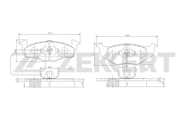 ZEKKERT fékbetétkészlet, tárcsafék - BS-1571 - TothCarparts