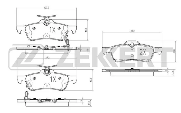 ZEKKERT fékbetétkészlet, tárcsafék - BS-2161 - TothCarparts