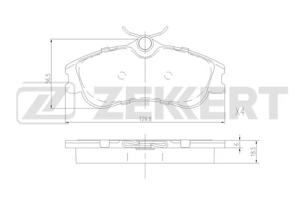 ZEKKERT fékbetétkészlet, tárcsafék - BS-2892 - TothCarparts