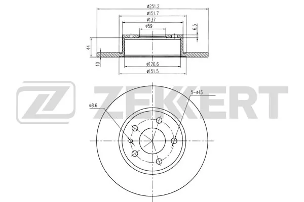 ZEKKERT féktárcsa - BS-5012 - TothCarparts