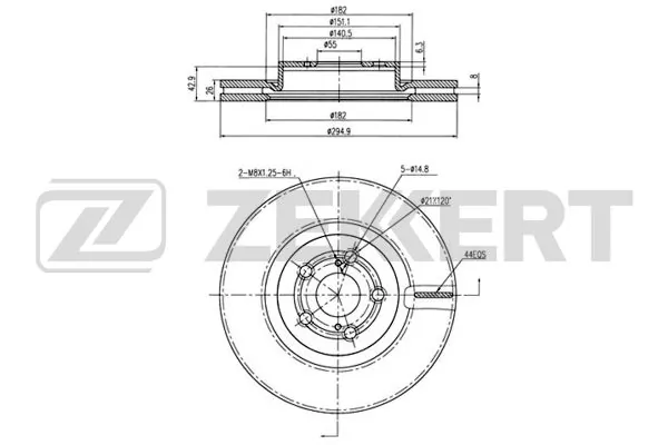 ZEKKERT féktárcsa - BS-5015B - TothCarparts