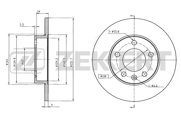 ZEKKERT féktárcsa - BS-5032B - TothCarparts