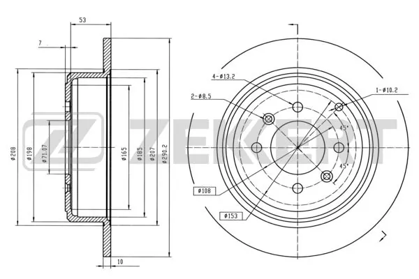 ZEKKERT féktárcsa - BS-5230 - TothCarparts