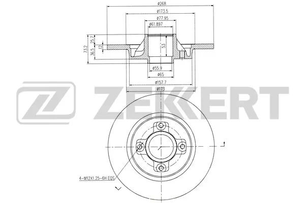 ZEKKERT féktárcsa - BS-5237BZ - TothCarparts
