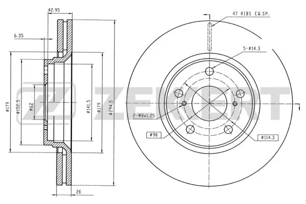 ZEKKERT féktárcsa - BS-5340B - TothCarparts