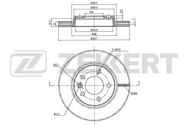ZEKKERT féktárcsa - BS-5356B - TothCarparts