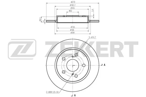 ZEKKERT féktárcsa - BS-5419B - TothCarparts