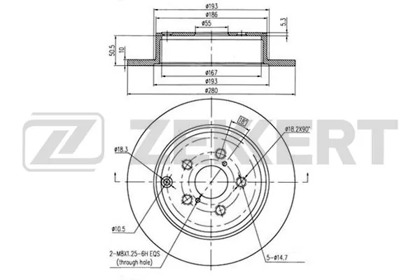 ZEKKERT féktárcsa - BS-5473B - TothCarparts