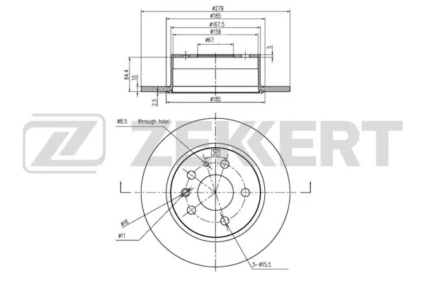ZEKKERT féktárcsa - BS-5613 - TothCarparts