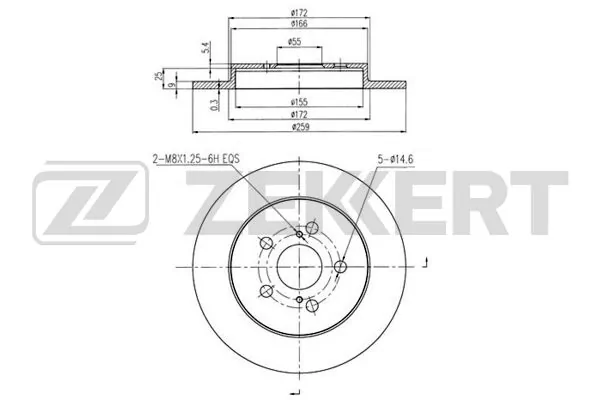 ZEKKERT féktárcsa - BS-5665B - TothCarparts