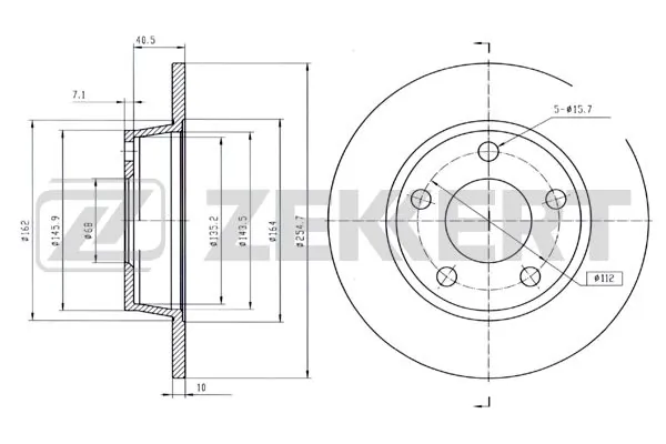 ZEKKERT féktárcsa - BS-5806B - TothCarparts
