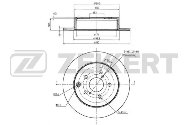 ZEKKERT féktárcsa - BS-5858B - TothCarparts