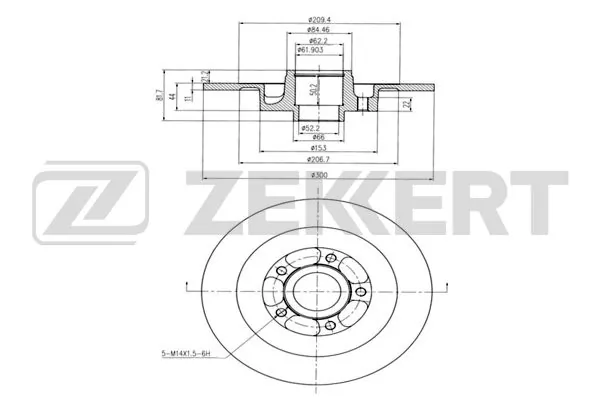 ZEKKERT féktárcsa - BS-5870BZ - TothCarparts