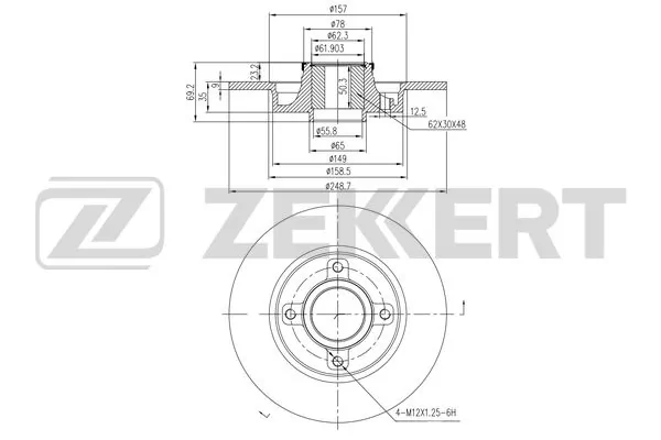 ZEKKERT féktárcsa - BS-5989 - TothCarparts