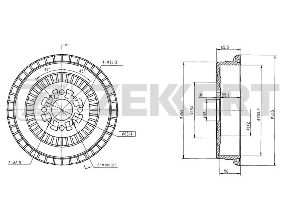 ZEKKERT fékdob - BS-6031 - TothCarparts