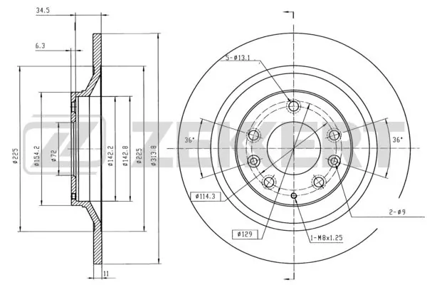 ZEKKERT féktárcsa - BS-6053 - TothCarparts
