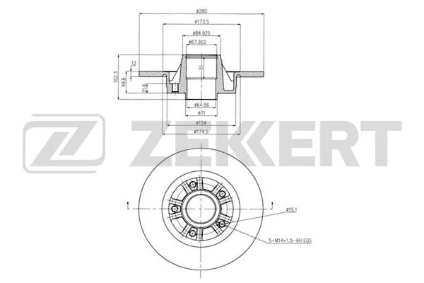 ZEKKERT féktárcsa - BS-6072BZ - TothCarparts