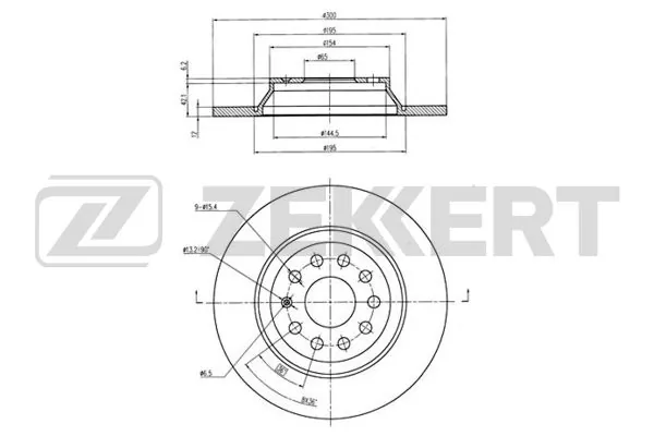 ZEKKERT féktárcsa - BS-6080B - TothCarparts