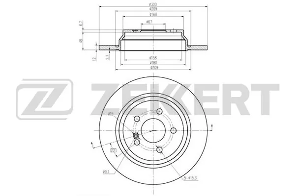ZEKKERT féktárcsa - BS-6145 - TothCarparts