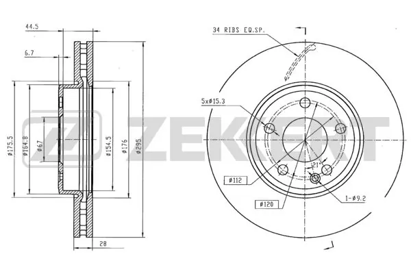 ZEKKERT féktárcsa - BS-6159 - TothCarparts