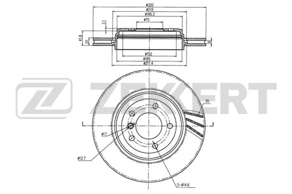 ZEKKERT féktárcsa - BS-6223 - TothCarparts