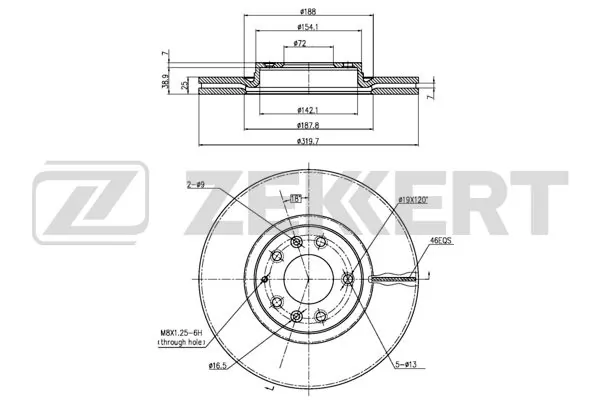 ZEKKERT féktárcsa - BS-6230 - TothCarparts