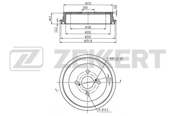 ZEKKERT fékdob - BS-6320 - TothCarparts