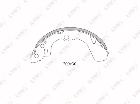 LYNXAUTO fékpofakészlet - BS-7302 - TothCarparts