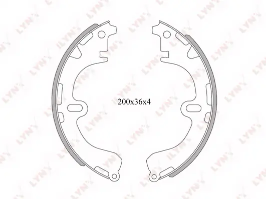 LYNXAUTO fékpofakészlet - BS-7502 - TothCarparts