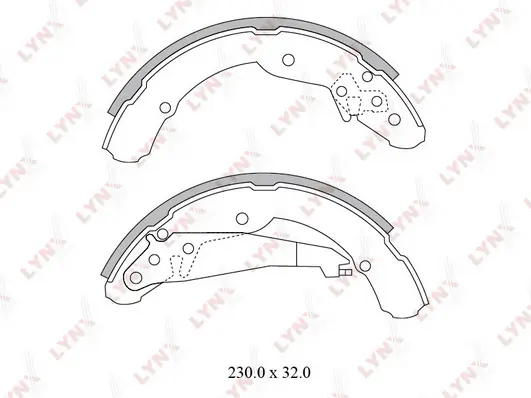 LYNXAUTO fékpofakészlet - BS-8001 - TothCarparts